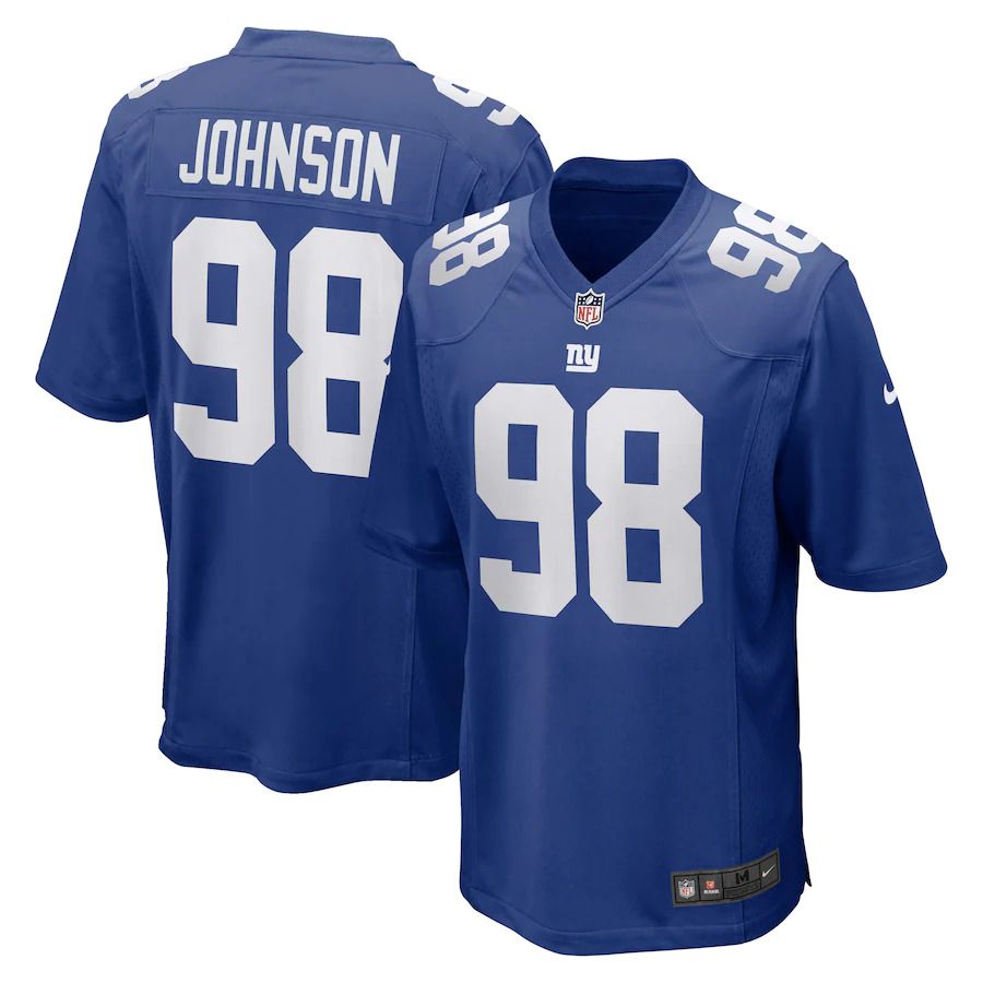 Men New York Giants 98 Austin Johnson Nike Royal Game NFL Jersey